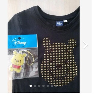 ディズニー(Disney)のディズニー　ラインストーン　くまのプーさん　Tシャツ 100　今ならおまけ付き♪(Tシャツ/カットソー)
