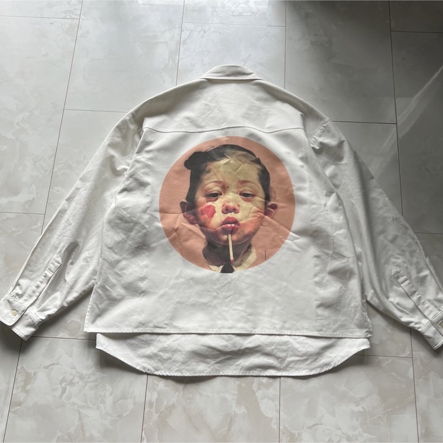 handmade white vintage shrits jacket メンズのトップス(シャツ)の商品写真