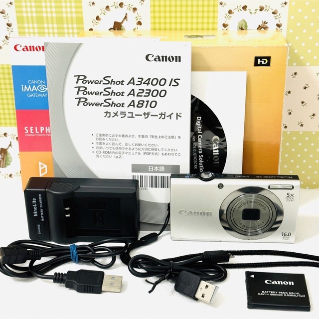 Canon(キヤノン)のCanon キャノン PowerShot パワーショット A2300 スマホ/家電/カメラのカメラ(コンパクトデジタルカメラ)の商品写真