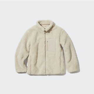 ユニクロ(UNIQLO)の【未使用】ユニクロ防風フリースジャケット 白 140cm(ジャケット/上着)