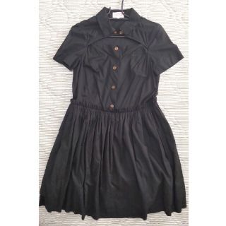 ヴィヴィアン(Vivienne Westwood) ブラック ひざ丈ワンピース