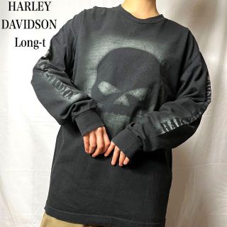 ハーレーダビッドソン(Harley Davidson)のハーレーダビッドソン☆ロンT 古着 ゆるだぼ 90s デカロゴ 希少 cf4(Tシャツ/カットソー(七分/長袖))