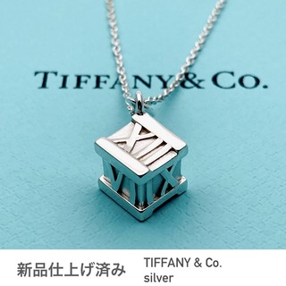 ティファニー(Tiffany & Co.)のTIFFANY&Co.ティファニー★アトラスキューブネックレス★シルバー★美品(ネックレス)