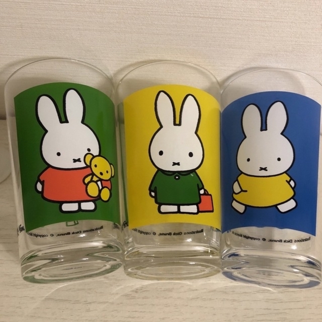 miffy 最終値下げ！Dick Bruna ミッフィー グラス コップ 3個セットの通販 by シーガル ｜ミッフィーならラクマ