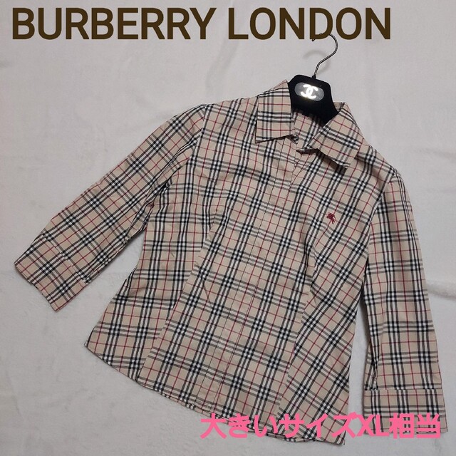 BURBERRY   美品バーバリーロンドンノバチェック七分袖シャツ