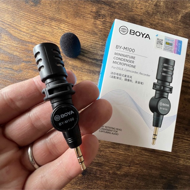 BOYA BY-M100 ミニ全方向性コンデンサーマイク 3.5mm  楽器のレコーディング/PA機器(マイク)の商品写真