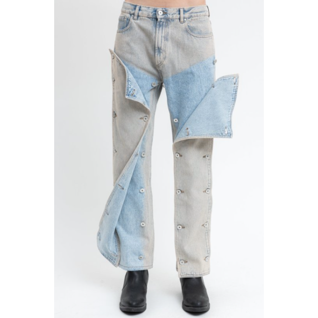 Yproject 21aw button pannel jeans