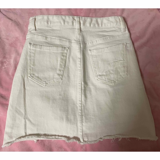韓国　ホワイトデニムミニスカート レディースのスカート(ミニスカート)の商品写真