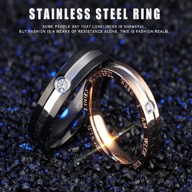 X940 ペアリング 結婚指輪 チタン ゴールド レディース  メンズ カップル