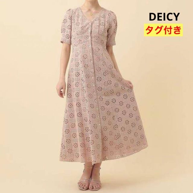 タグ付き✨DEICY＊デイシー フラワーレースフレアワンピース カット