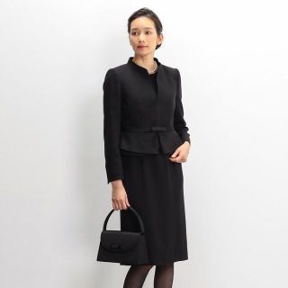 ソワール(SOIR)の新品★大きめサイズ17 高級喪服東京ソワール スタンドカラージャケットワンピース(礼服/喪服)