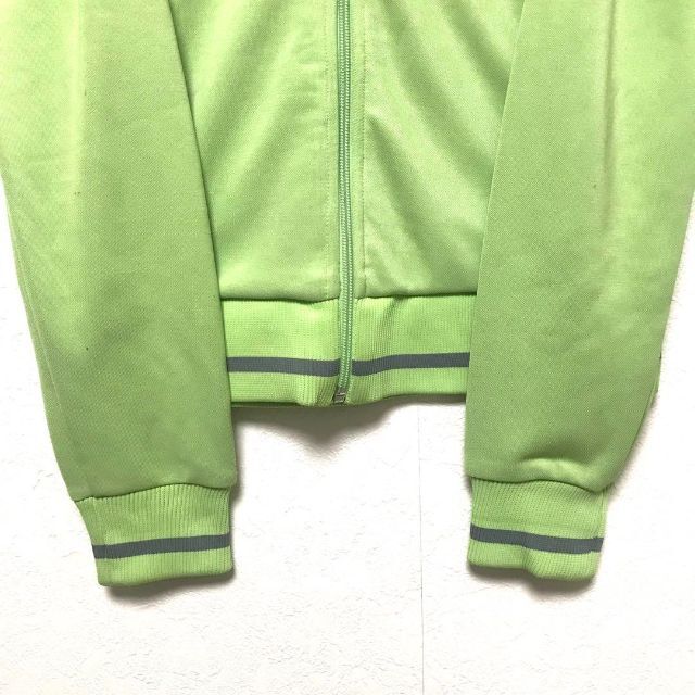 90s puma トラックジャケット グレー×グリーン　刺繍ロゴ