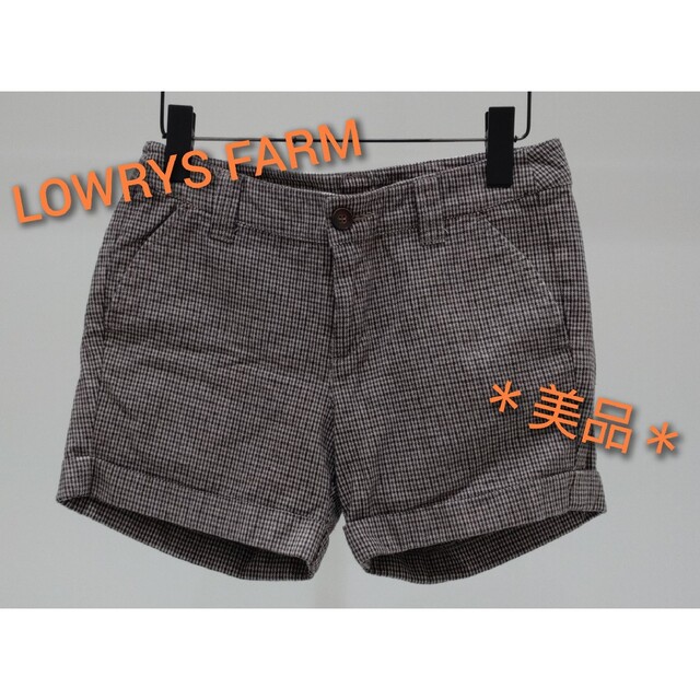 LOWRYS FARM(ローリーズファーム)の【美品】チェック柄　ショートパンツ(ブラウン) レディースのパンツ(ショートパンツ)の商品写真