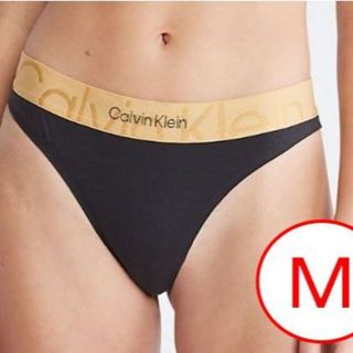 カルバンクライン(Calvin Klein)のCalvin Klein Tバック Black/Gold【M】カルバンクライン(ショーツ)