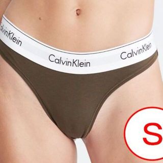 カルバンクライン(Calvin Klein)のCalvin Klein Tバック オリーブ【S】ショーツカルバンクライン(ショーツ)