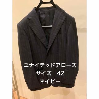 ユナイテッドアローズ(UNITED ARROWS)のユナイテッドアローズ　スーツセットアップ　サイズ42  ネイビー　ストライプ(セットアップ)