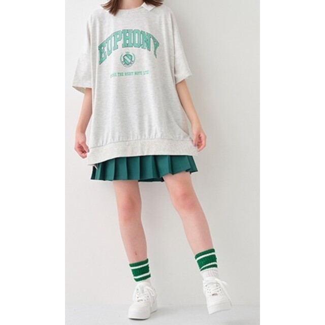 lovetoxic(ラブトキシック)のLOVETOXIC  無地プリーツスカパン  モスグリーン  150cm キッズ/ベビー/マタニティのキッズ服女の子用(90cm~)(スカート)の商品写真