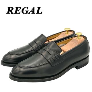 リーガル(REGAL)のREGAL JE02 黒 コインローファー ハーフサドル 26.0cm EEE(ドレス/ビジネス)