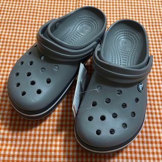 クロックス(crocs)のCrocsクロックス crocband アッシュグレー J6 24cm推奨(サンダル)