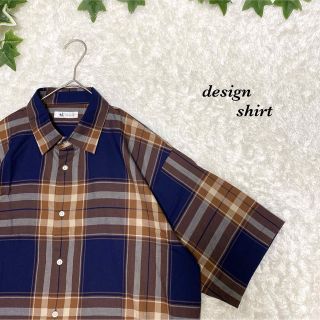 柄シャツ　ストライプ　レトロ　総柄　デザインシャツ　古着　タケオキクチ (シャツ)