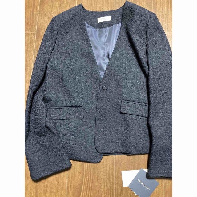 DELEGANT ツイードジャケットOPAQUE.CLIP NAVY 新品未使用