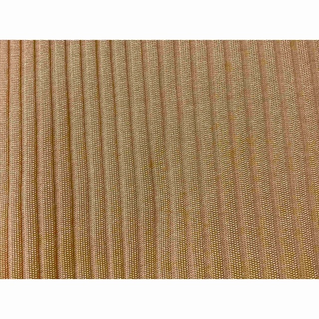 リブトップス カットソー パステルイエロー 黄色 七分袖 丸襟 丸首 レディースのトップス(カットソー(長袖/七分))の商品写真