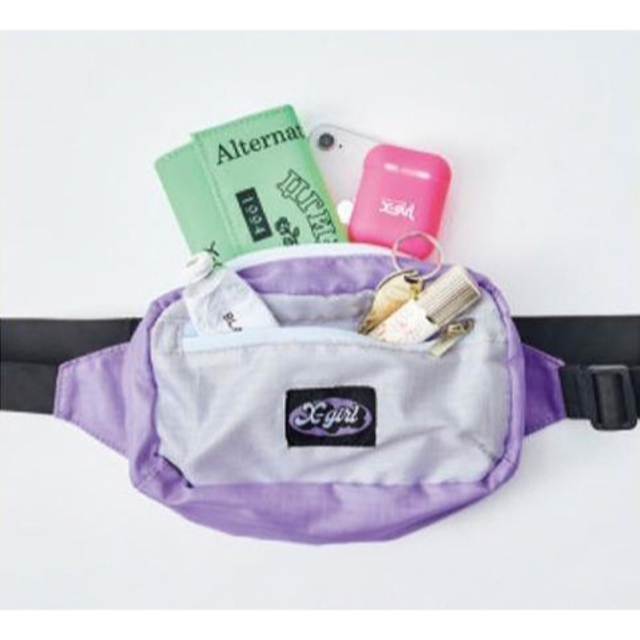 X-girl(エックスガール)のmini 5月号の付録 X-girl特製 ミニウエストポーチ レディースのバッグ(ボディバッグ/ウエストポーチ)の商品写真