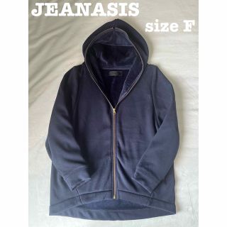 ジーナシス(JEANASIS)のJEANASIS ジーナシス フルジップパーカー ネイビー FREESIZE(パーカー)