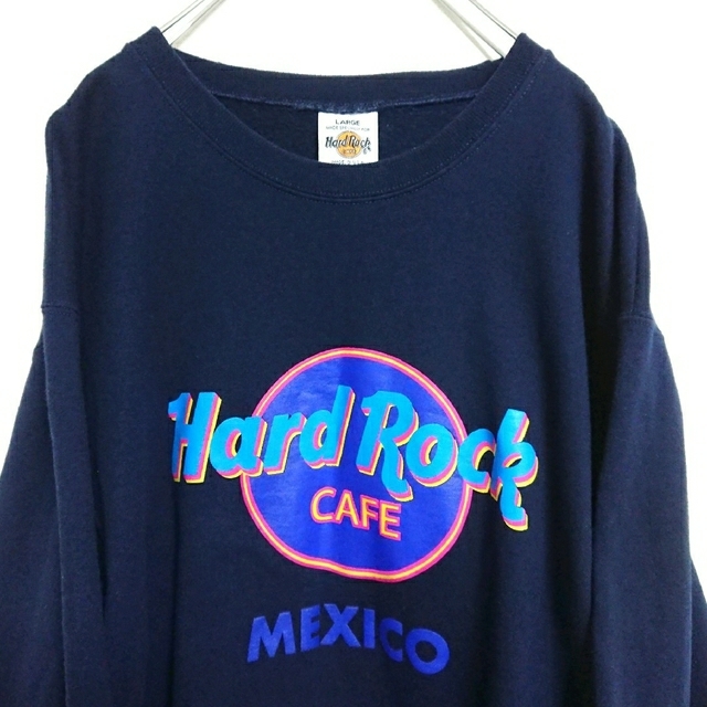 USA製 HardRock Cafe ハードロックカフェ ビッグロゴ スウェット-