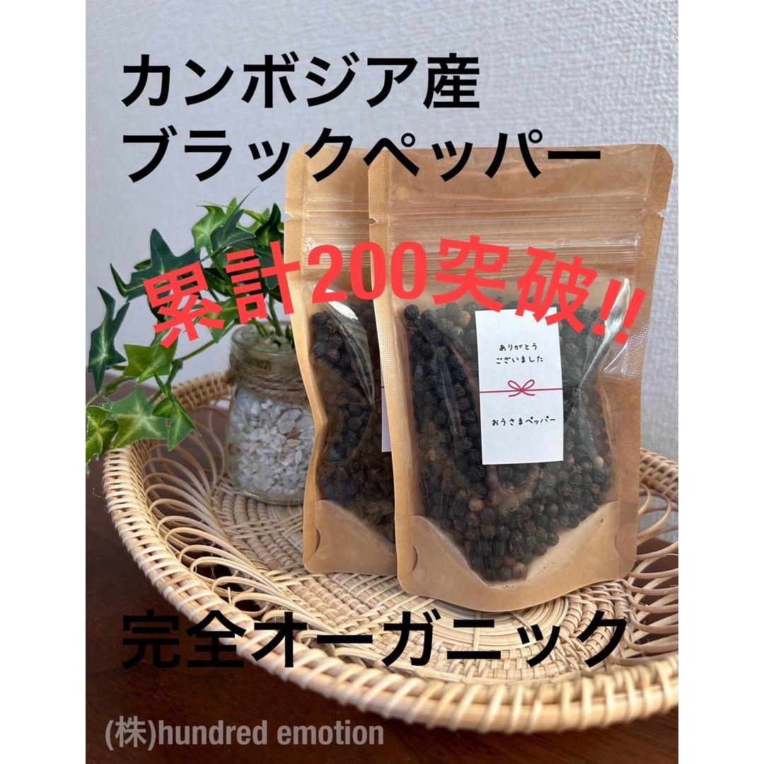 ”世界一美味しい胡椒”カンボジア産ブラックペッパー50g カンポットペッパー竹 食品/飲料/酒の食品(調味料)の商品写真