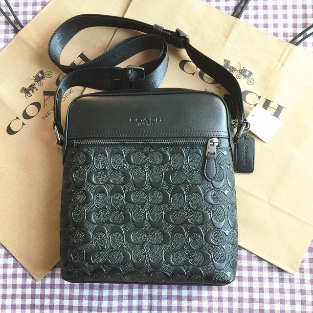 COACH＞コーチバッグ ショルダーバッグ F73338 ブラックメンズバッグ ...