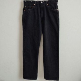 リーバイス(Levi's)のリーバイス505 W36 L30 ブラック 後染め ストレート 古着(デニム/ジーンズ)