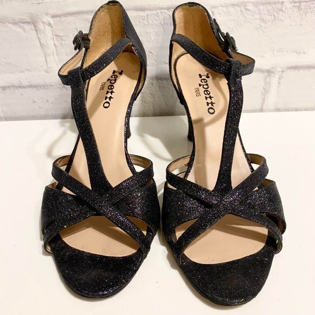 repetto(レペット)の【38サイズ ！ラメ！】repettoグリッターストラップパンプス！ レディースの靴/シューズ(ハイヒール/パンプス)の商品写真