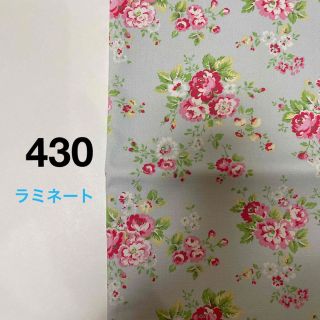 キャスキッドソン(Cath Kidston)のデニムラミネート生地　キャスキッドソン　淡い水色×花柄(生地/糸)