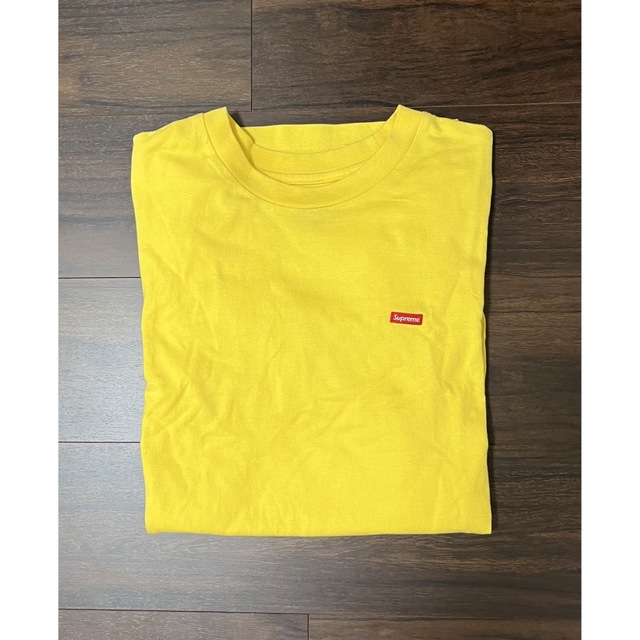 美品 supreme small box logo tシャツ イエロー サイズS