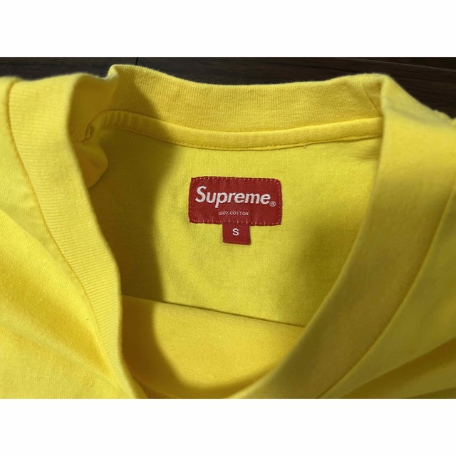 美品 supreme small box logo tシャツ イエロー サイズS