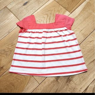 ベビーギャップ(babyGAP)のbaby GAP ベビーギャップ 半袖 Tシャツ 80サイズ ボーダー 赤(Ｔシャツ)