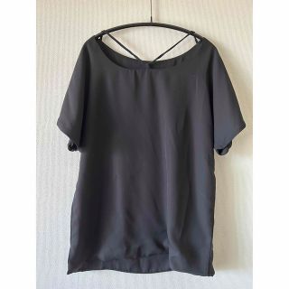 未使用ブラック半袖トップス(Tシャツ(半袖/袖なし))