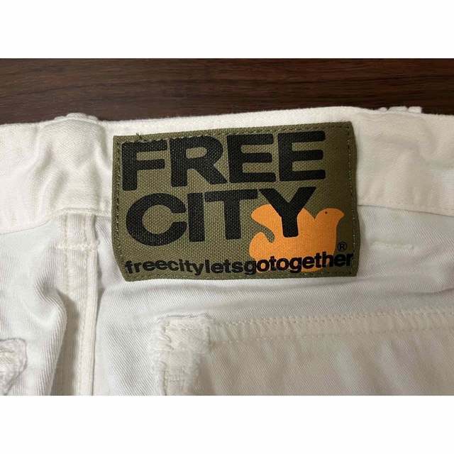 未使用 裾上げ有 キムタク着用 freecity カーゴパンツ 白 30インチ