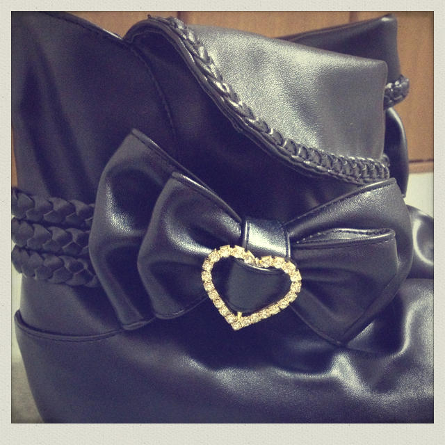 黒☆レザーのショートブーツ レディースの靴/シューズ(ブーツ)の商品写真