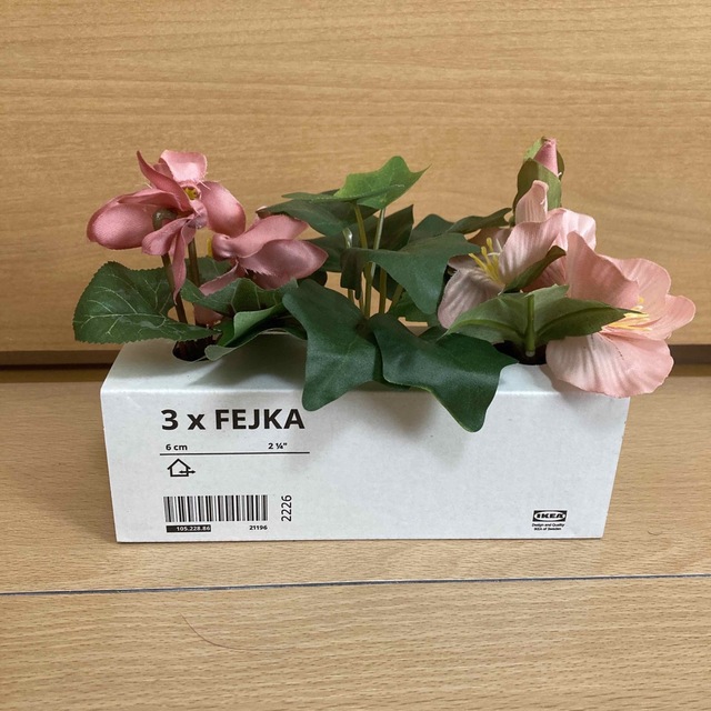 IKEA(イケア)の【新品】イケア フェイカ フェイクグリーン 3点セット グリーン/ピンク 6cm インテリア/住まい/日用品のインテリア小物(その他)の商品写真