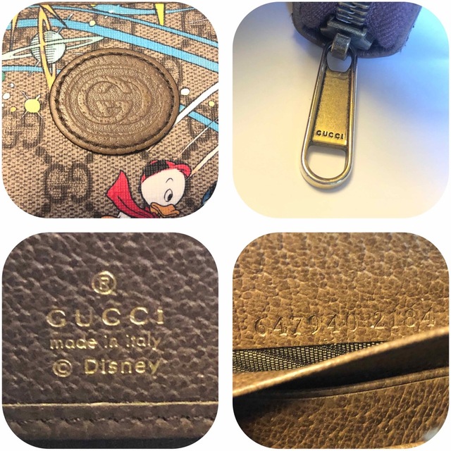 ☆ GUCCI x Disney☆ GGスプリーム ラウンドファスナー 長財布
