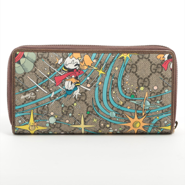 ☆ GUCCI x Disney☆ GGスプリーム ラウンドファスナー 長財布