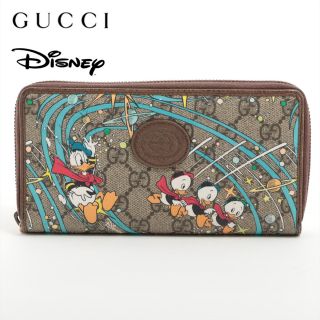 ☆ GUCCI x Disney☆ GGスプリーム ラウンドファスナー 長財布