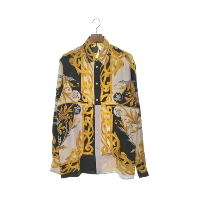 VERSACE カジュアルシャツ 41(XL位) 白x黄x黒(総柄) 【古着】【中古