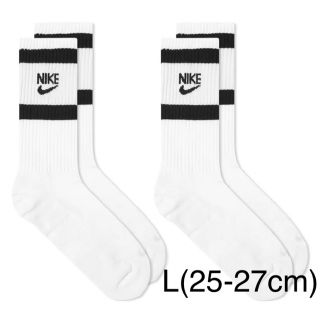 ナイキ(NIKE)の新品　ナイキ　L(25-27cm)  ヘリテージ クルー ソックス   黒2足(ソックス)