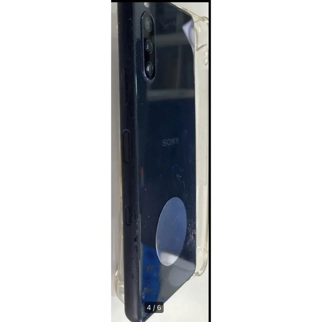Xperia(エクスペリア)のひび有り：Xperia 10 III ブラック 128 GB スマホ/家電/カメラのスマートフォン/携帯電話(スマートフォン本体)の商品写真