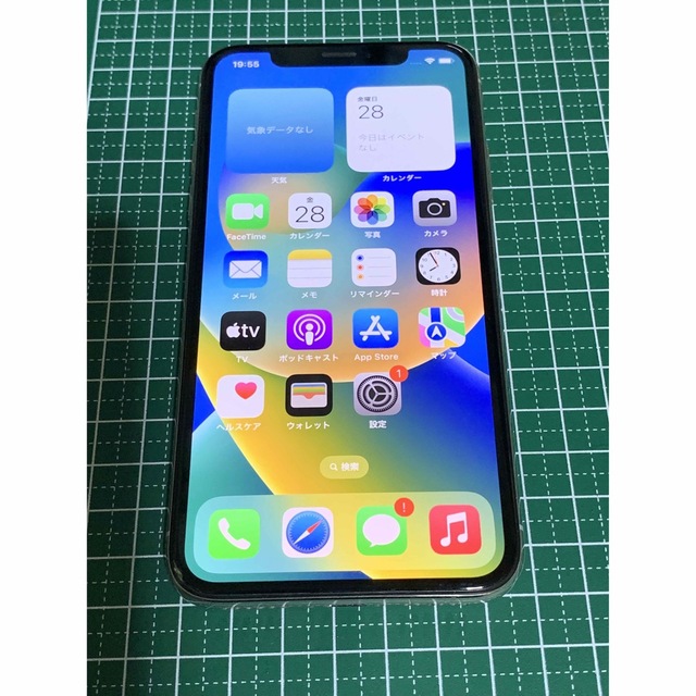 iPhone X Silver 64GB Softbank SIMロック解除済み-