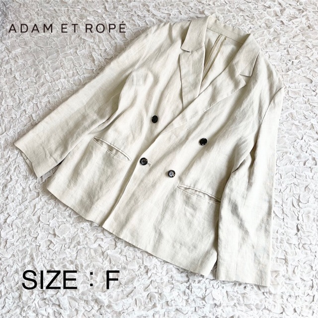 Adam et Rope'(アダムエロぺ)の【希少】アダムエロペ テーラードジャケット サマージャケット  ダブル レディースのジャケット/アウター(テーラードジャケット)の商品写真