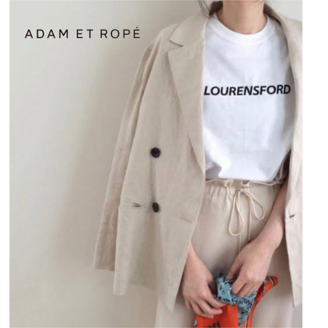 Adam et Rope'(アダムエロぺ)の【希少】アダムエロペ テーラードジャケット サマージャケット  ダブル レディースのジャケット/アウター(テーラードジャケット)の商品写真